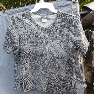 Womens southern lady animal print top